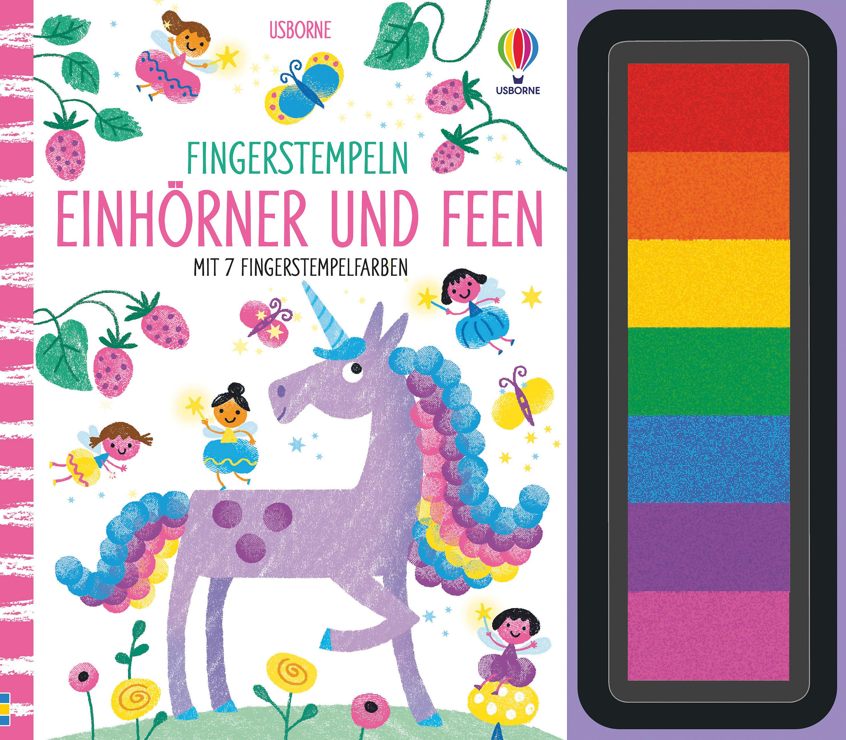 Fingerstempeln: Einhörner und Feen