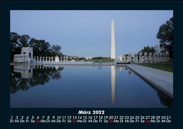 Washington  2022 Fotokalender DIN A5