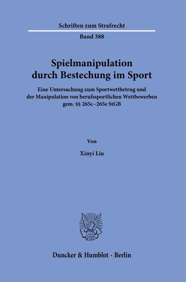 Spielmanipulation durch Bestechung im Sport.