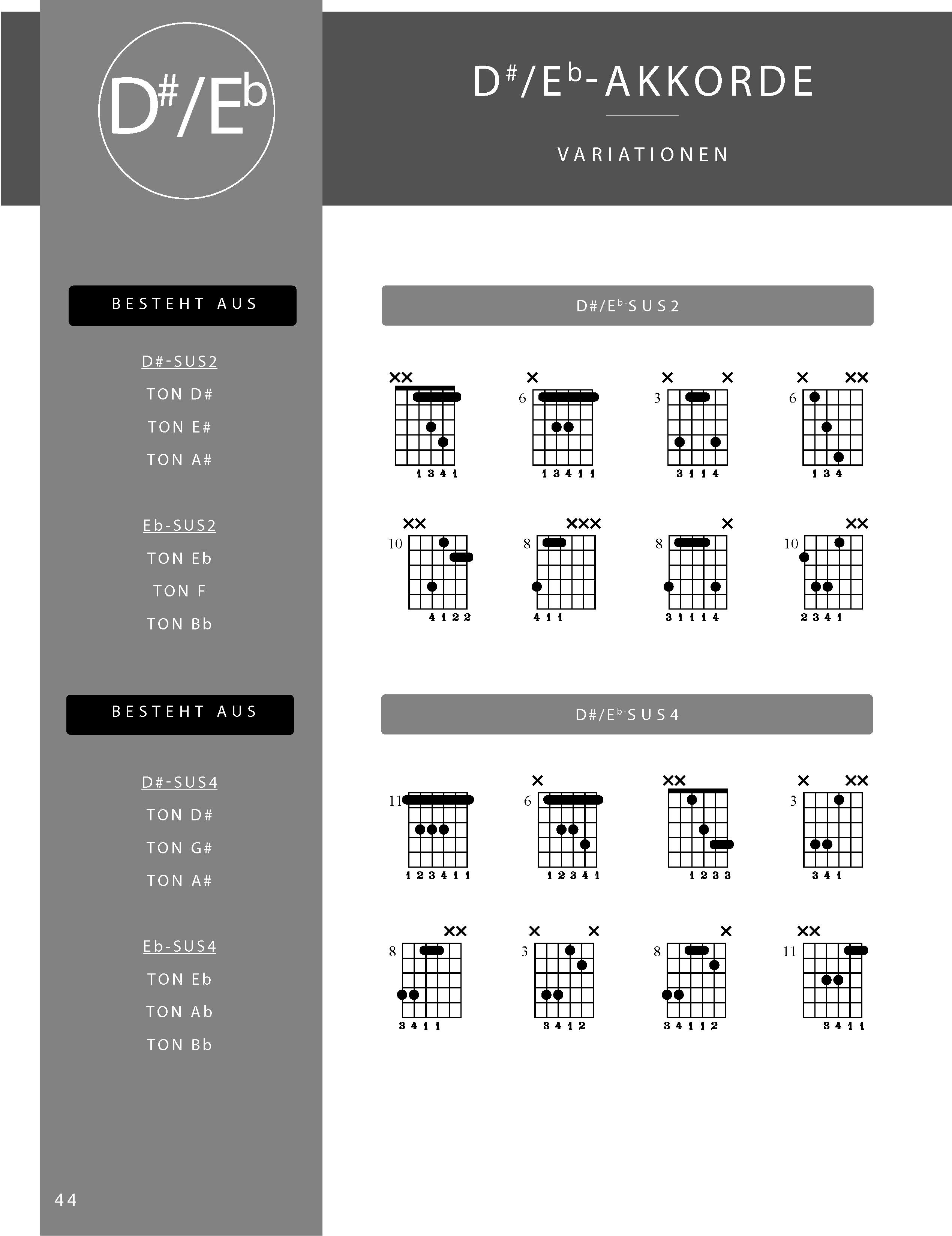 Das Gitarren Akkordbuch - Über 2000 Gitarrenakkorde - Pop-Rock-Jazz-Blues-Klassik