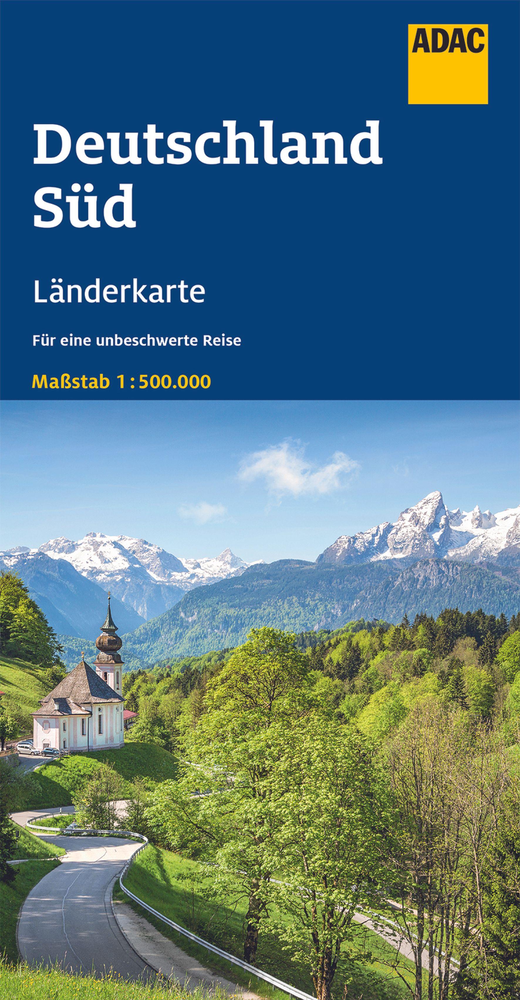 ADAC Länderkarte Deutschland Süd 1:500.000