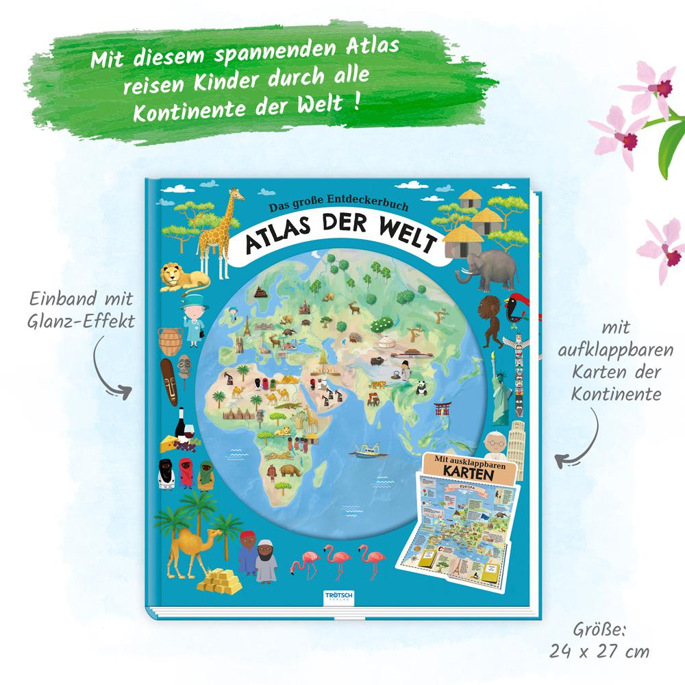 Trötsch Kinderatlas Das große Entdeckerbuch Atlas der Welt