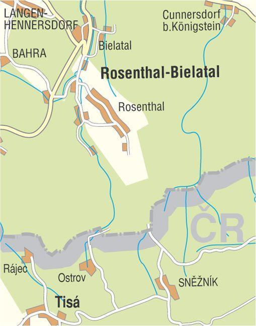 Rosenthal-Bielatal und Umgebung 1 : 15 000