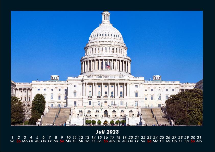 Washington  2023 Fotokalender DIN A4