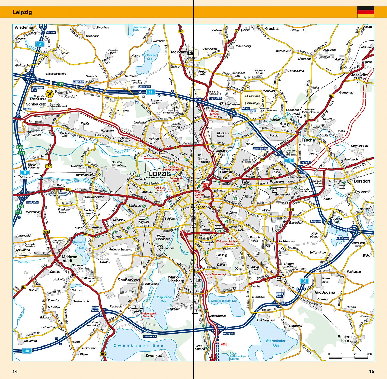 ADAC Länderkarte Deutschland Nord 1:500.000