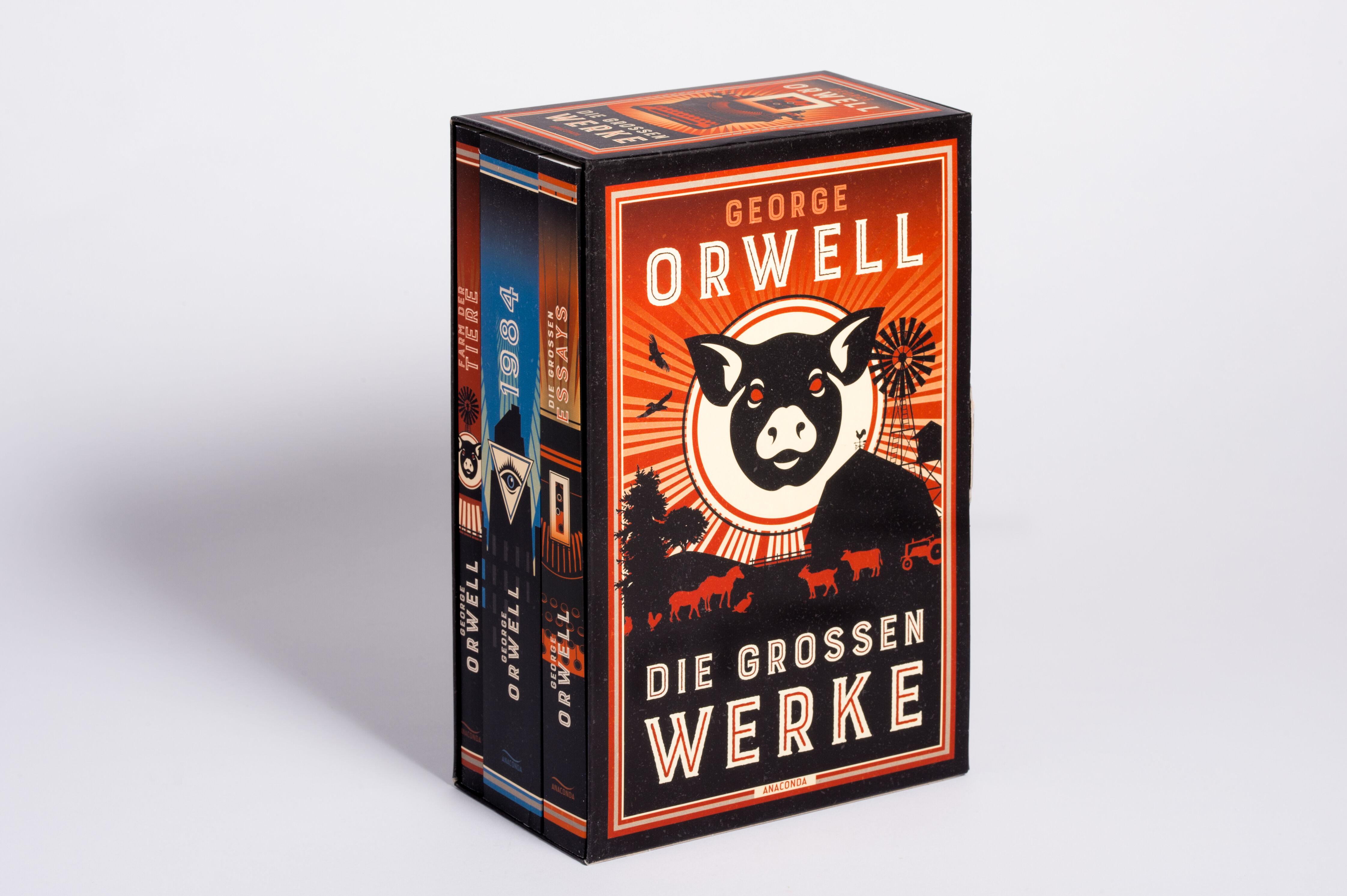 George Orwell. Die großen Werke. Farm der Tiere -  1984 - Die großen Essays. Im Schuber