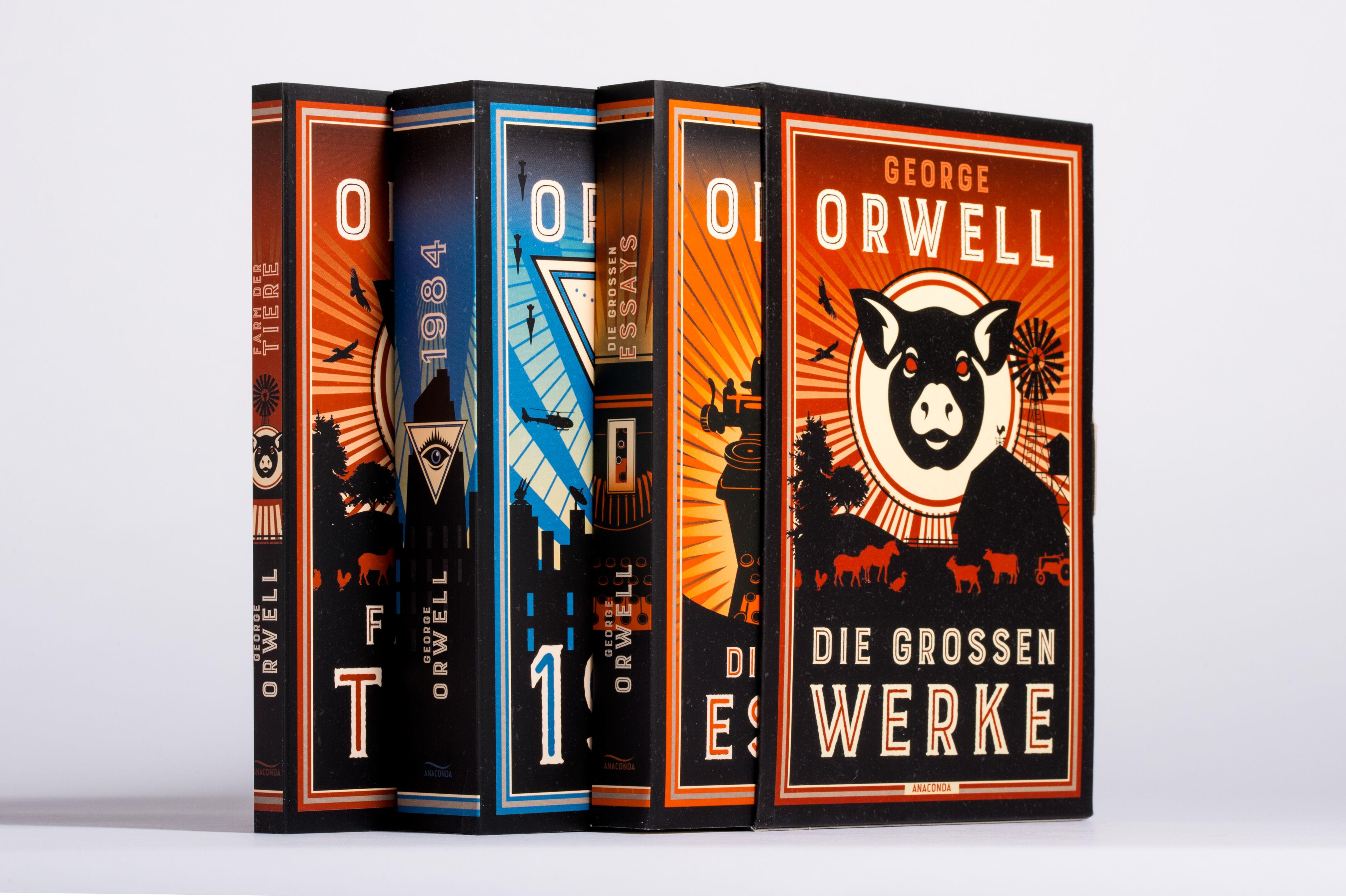 George Orwell. Die großen Werke. Farm der Tiere -  1984 - Die großen Essays. Im Schuber