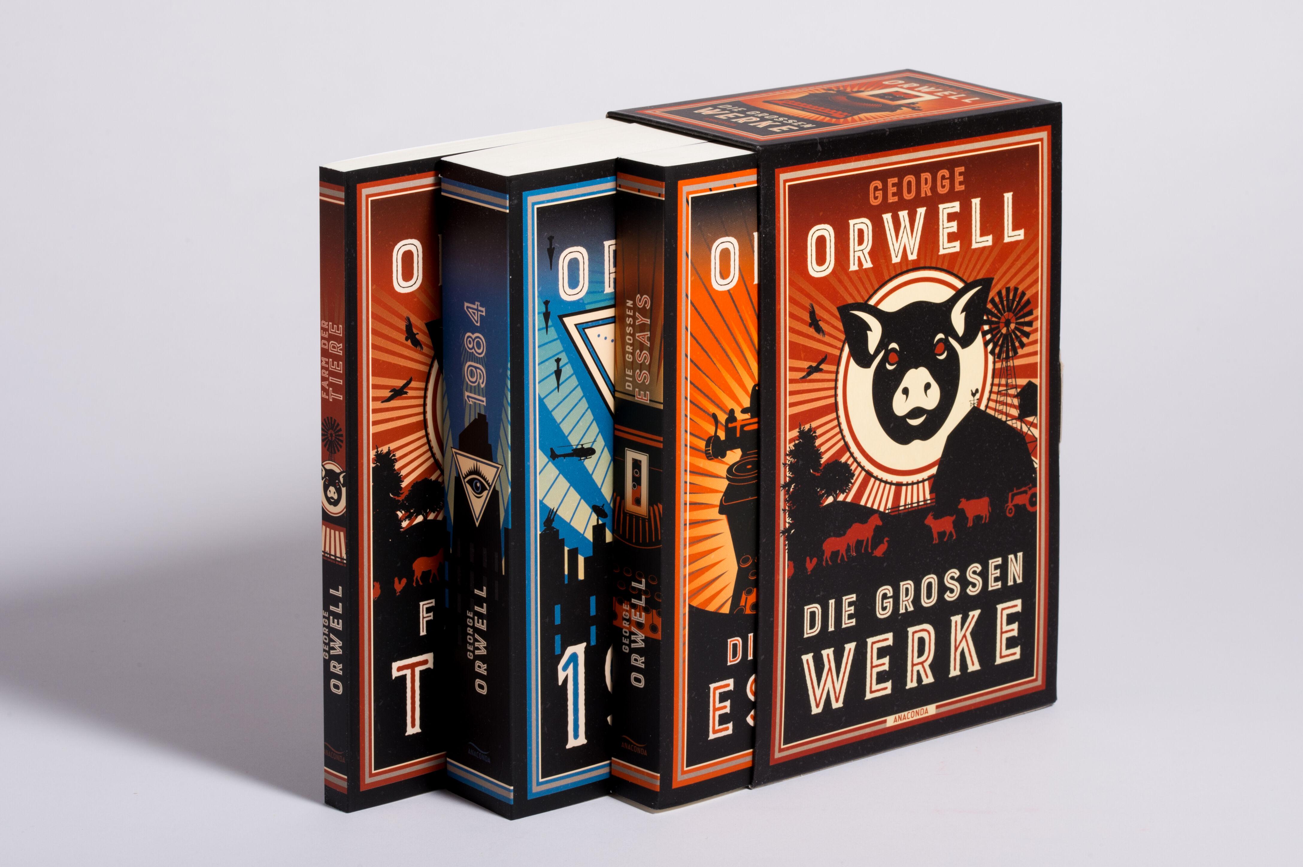 George Orwell. Die großen Werke. Farm der Tiere -  1984 - Die großen Essays. Im Schuber