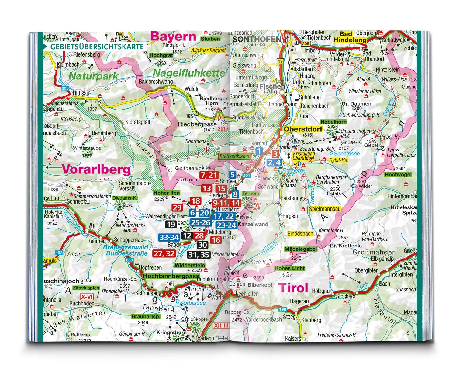 KOMPASS Wanderführer Kleinwalsertal, 35 Touren mit Extra-Tourenkarte