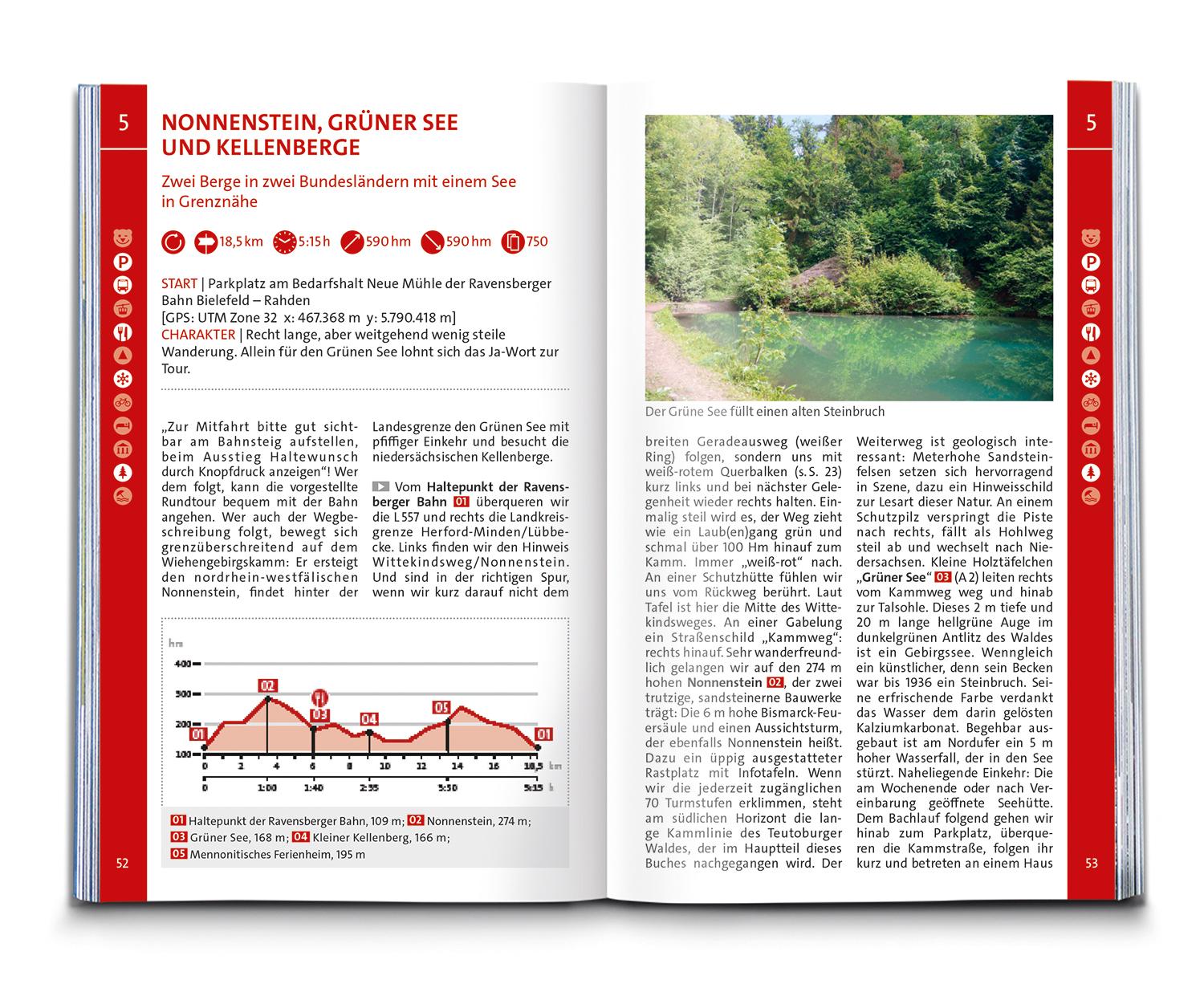 KOMPASS Wanderführer Naturpark Teutoburger Wald mit Wiehen- und Eggegebirge, 55 Touren mit Extra-Tourenkarte