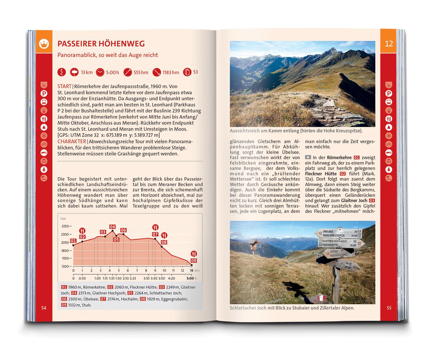 KOMPASS Wanderführer Meran und Umgebung, Passeiertal, Texelgruppe, Ultental, 60 Touren mit Extra-Tourenkarte