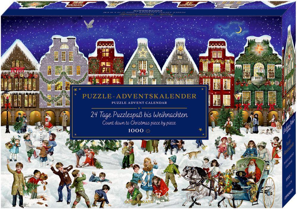 Puzzle-Adventskalender - Winterabend in der Stadt