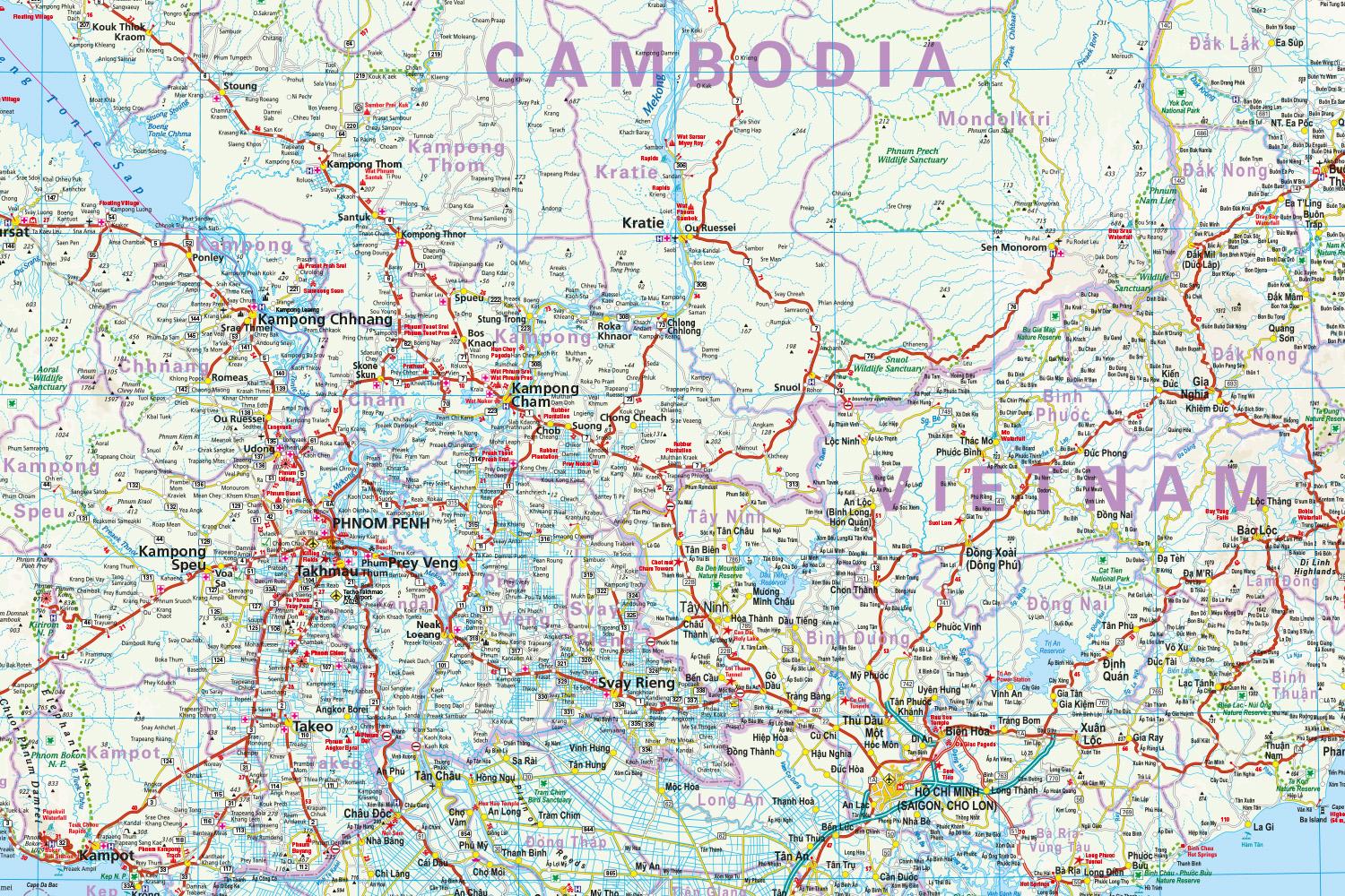 Reise Know-How Landkarte Vietnam, Laos, Kambodscha (1:1.200.000)