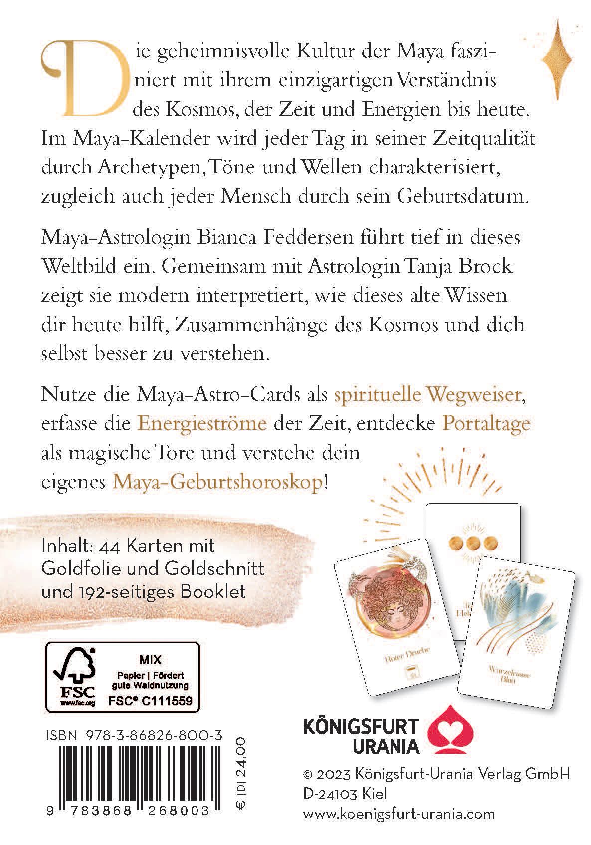 Maya-Astro-Cards: 44 astrologische Orakelkarten mit Booklet