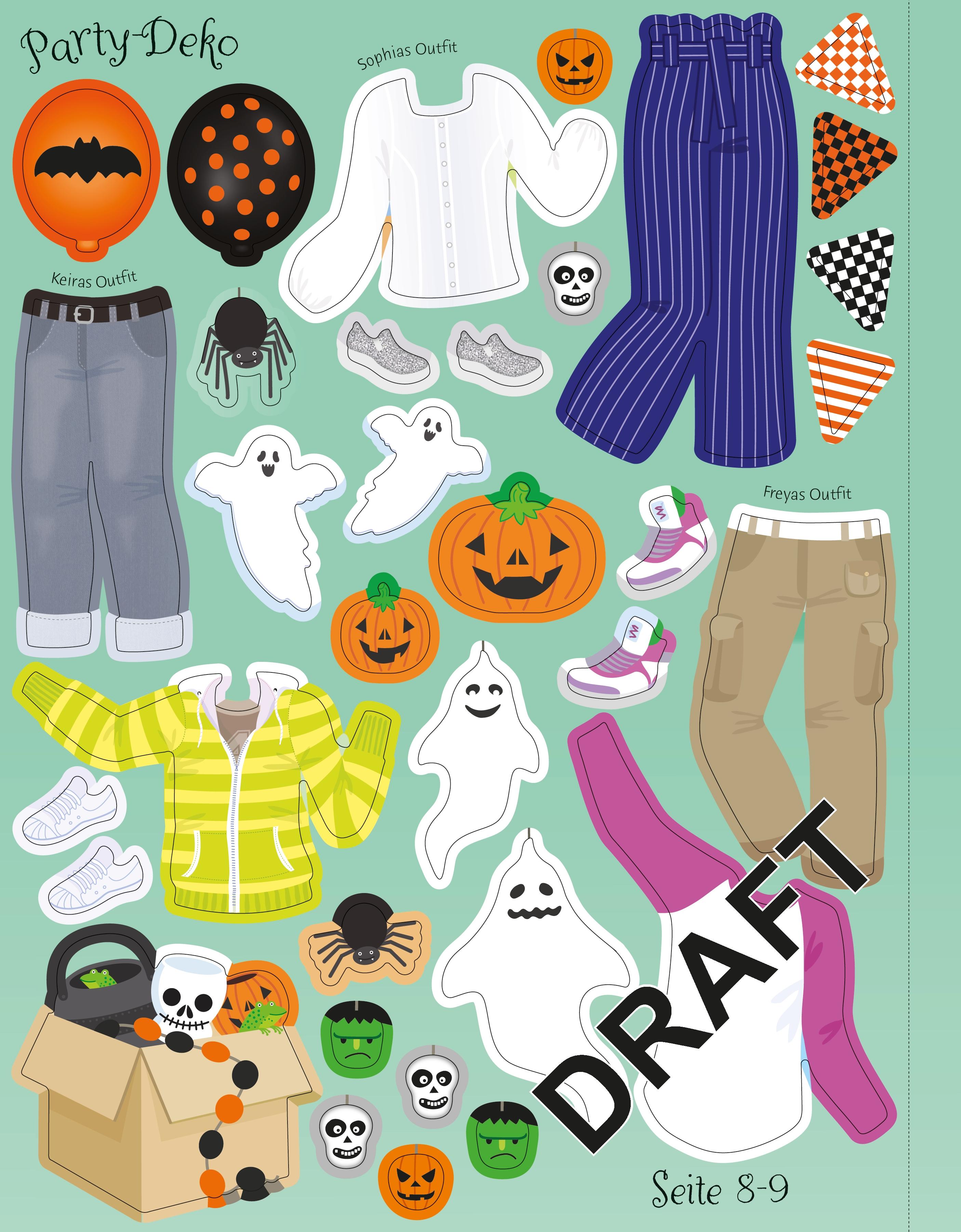 Mein Anziehpuppen-Stickerbuch: Halloween