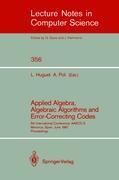 Applied Algebra, Algebraic Algorithms and Error-Correcting Codes