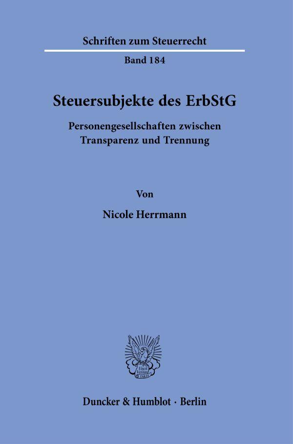 Steuersubjekte des ErbStG.