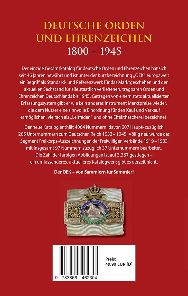 Deutsche Orden und Ehrenzeichen 1800 - 1945