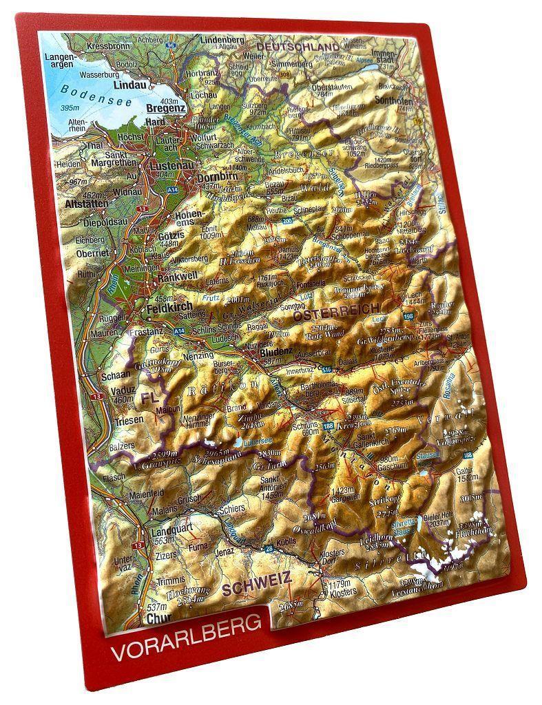 Reliefpostkarte Vorarlberg