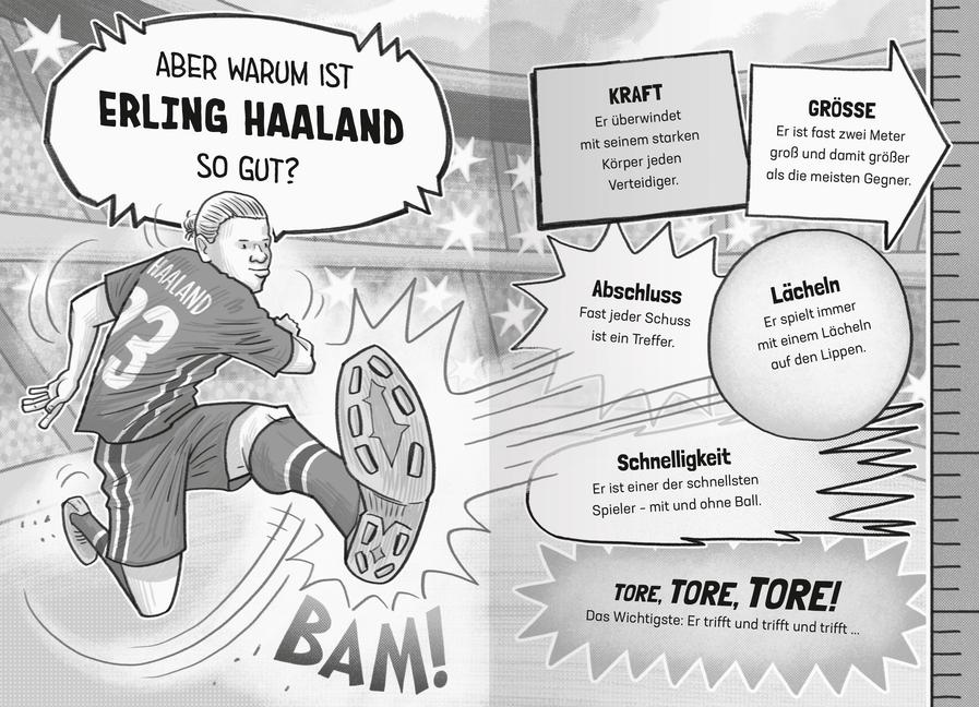 Fußball-Stars - Haaland. Vom Fußball-Talent zum Megastar (Erstlesebuch ab 7 Jahren), Fußball-Geschenke für Jungs und Mädchen