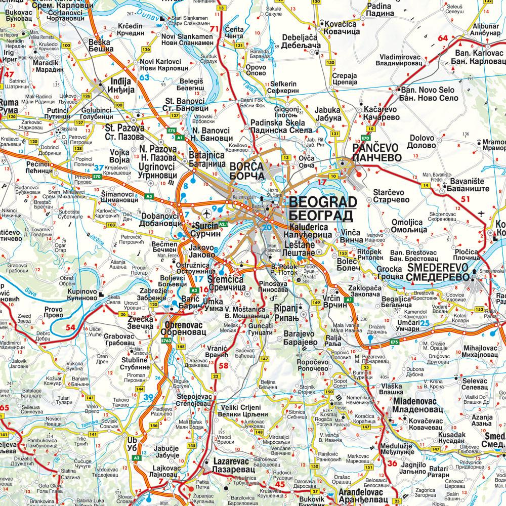 Slowenien - Kroatien - Serbien - Bosnien-Herzegowina - Montenegro - Kosovo - Nordmazedonien, Straßenkarte 1:600.000, freytag & berndt