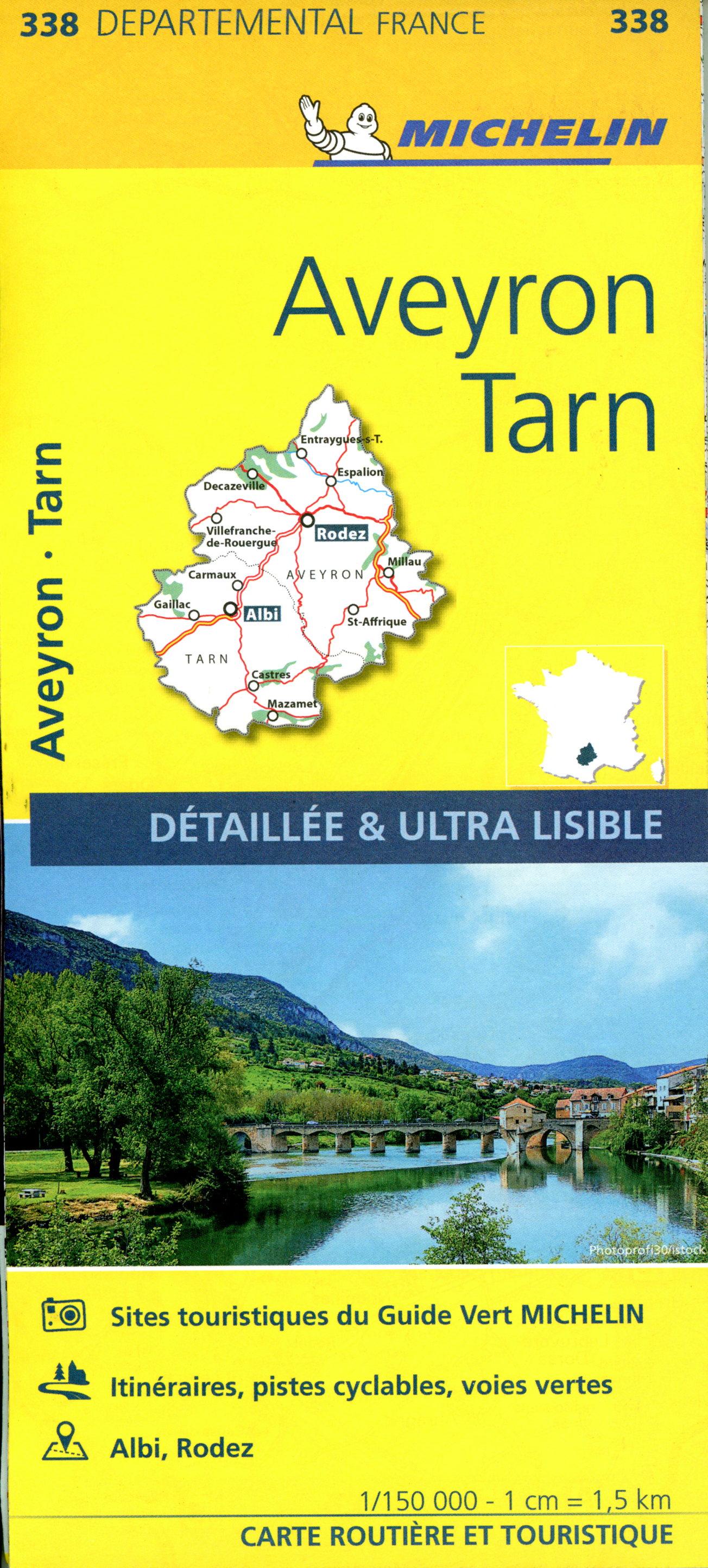 Michelin Local Map 338 Aveyron - Tarn