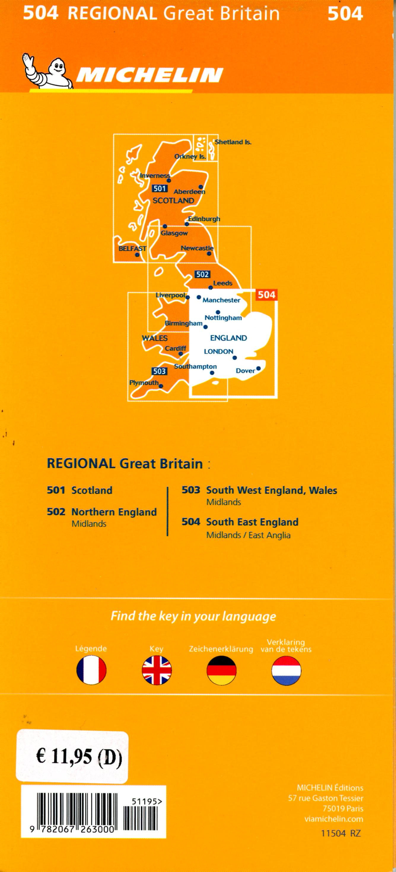 Michelin England Süd-Ost, Midlands, East Anglia