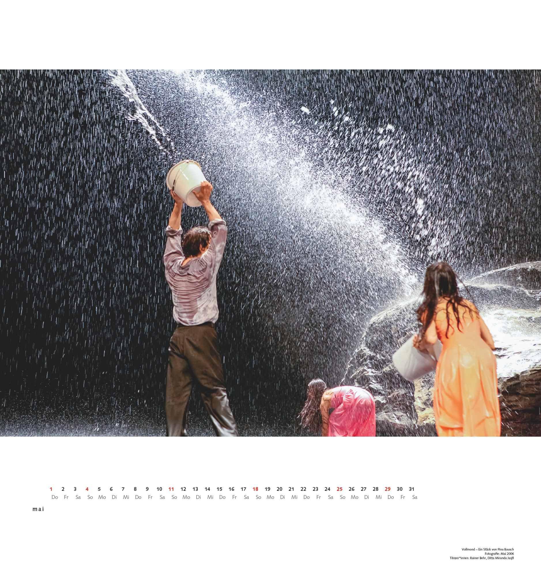 Pina Bausch und das Tanztheater Wuppertal 2025 - Ballett - Wandkalender 45 x 48 cm - Spiralbindung