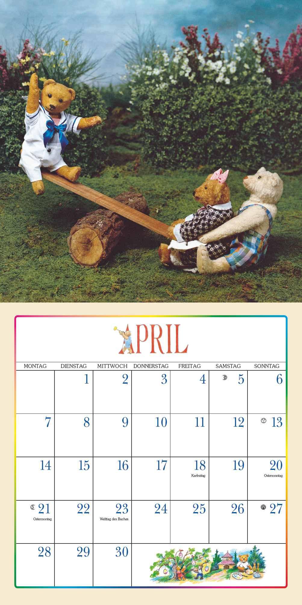 Der Teddybär 2025 - Broschürenkalender - Wandkalender - Format 30 x 30 cm