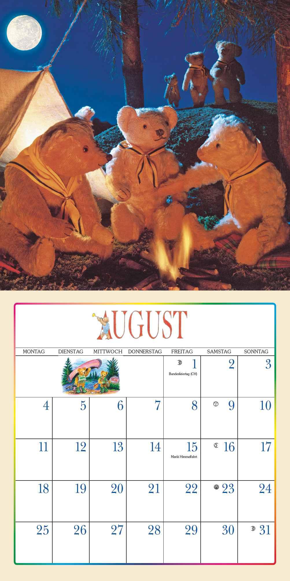 Der Teddybär 2025 - Broschürenkalender - Wandkalender - Format 30 x 30 cm