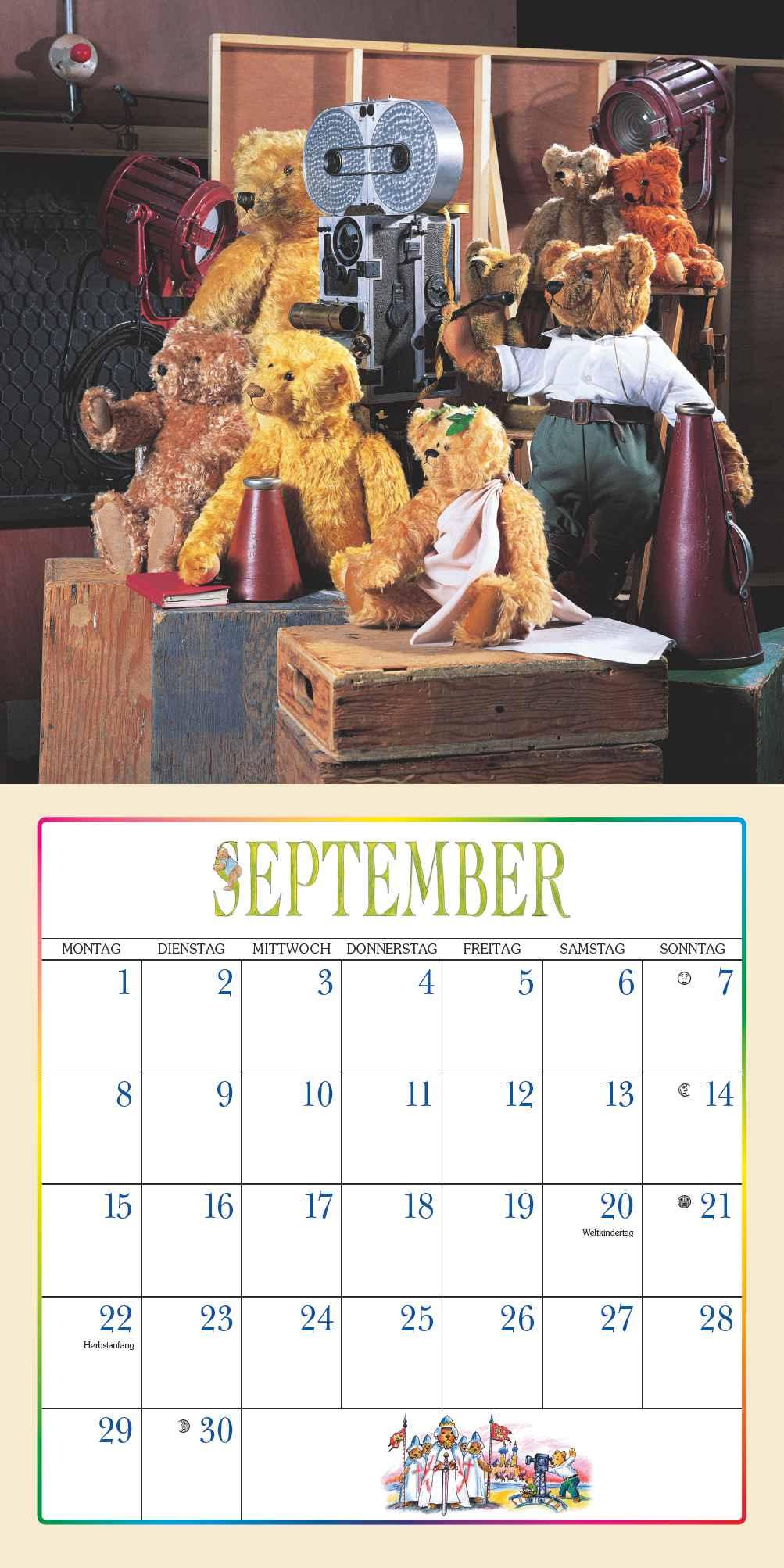 Der Teddybär 2025 - Broschürenkalender - Wandkalender - Format 30 x 30 cm