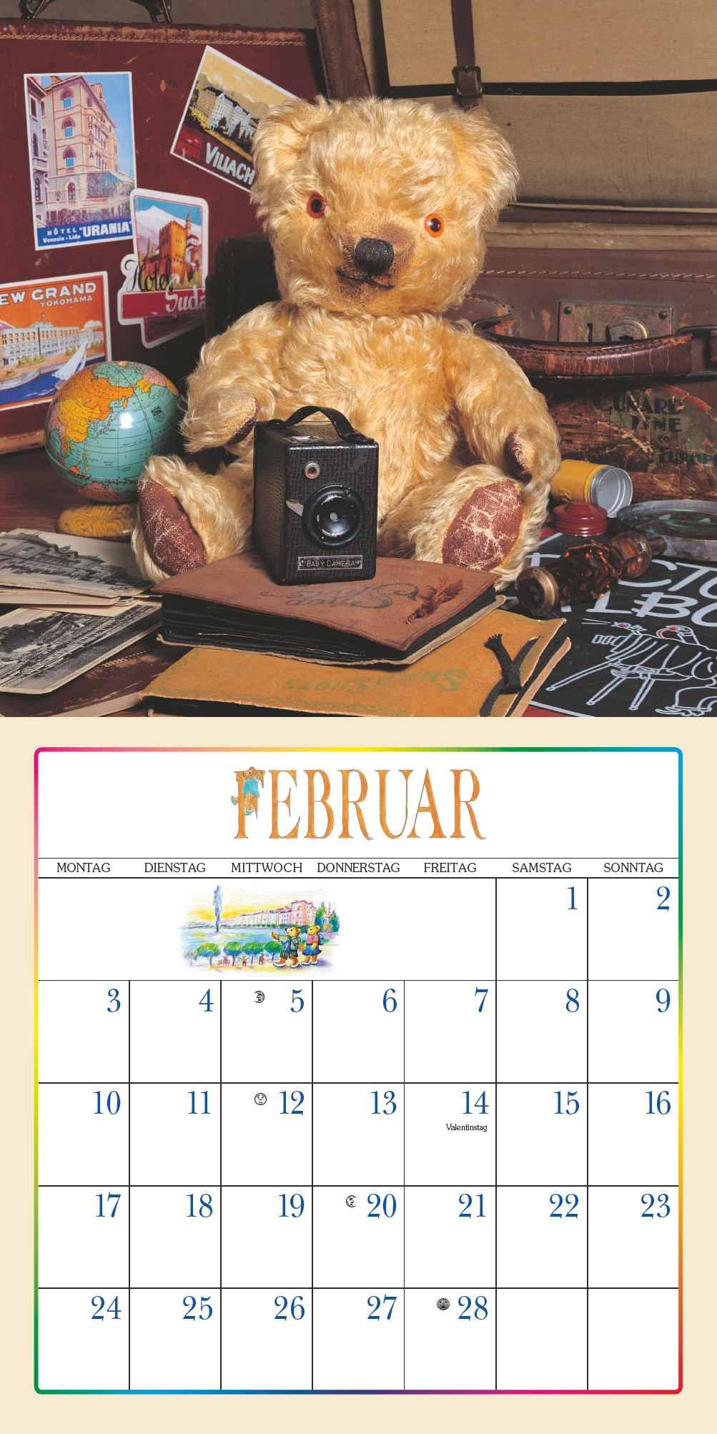 Der Teddybär 2025 - Broschürenkalender - Wandkalender - Format 30 x 30 cm