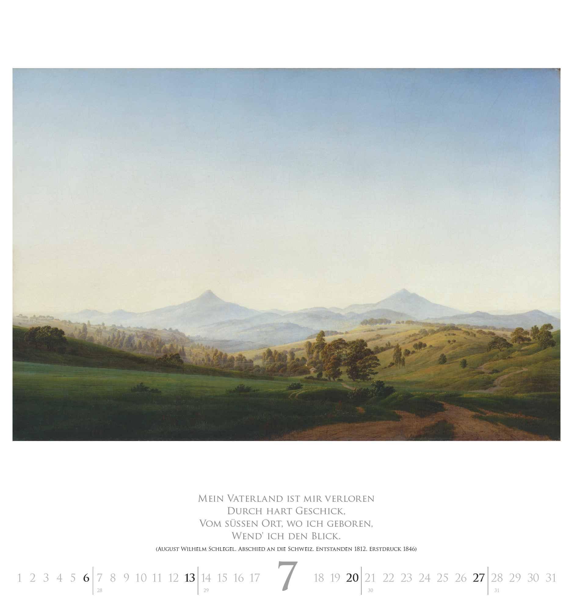 Caspar David Friedrich 2025 - Kunst-Kalender - Wand-Kalender - 45x48