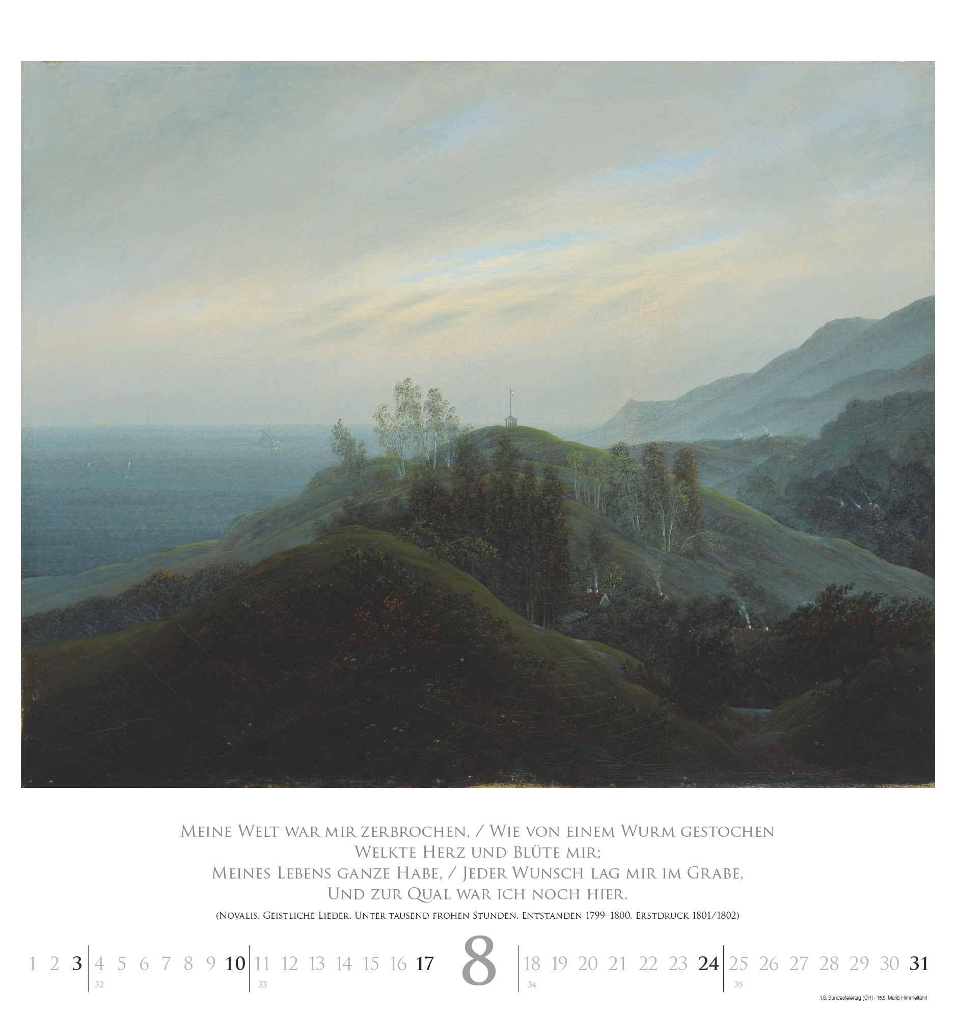 Caspar David Friedrich 2025 - Kunst-Kalender - Wand-Kalender - 45x48