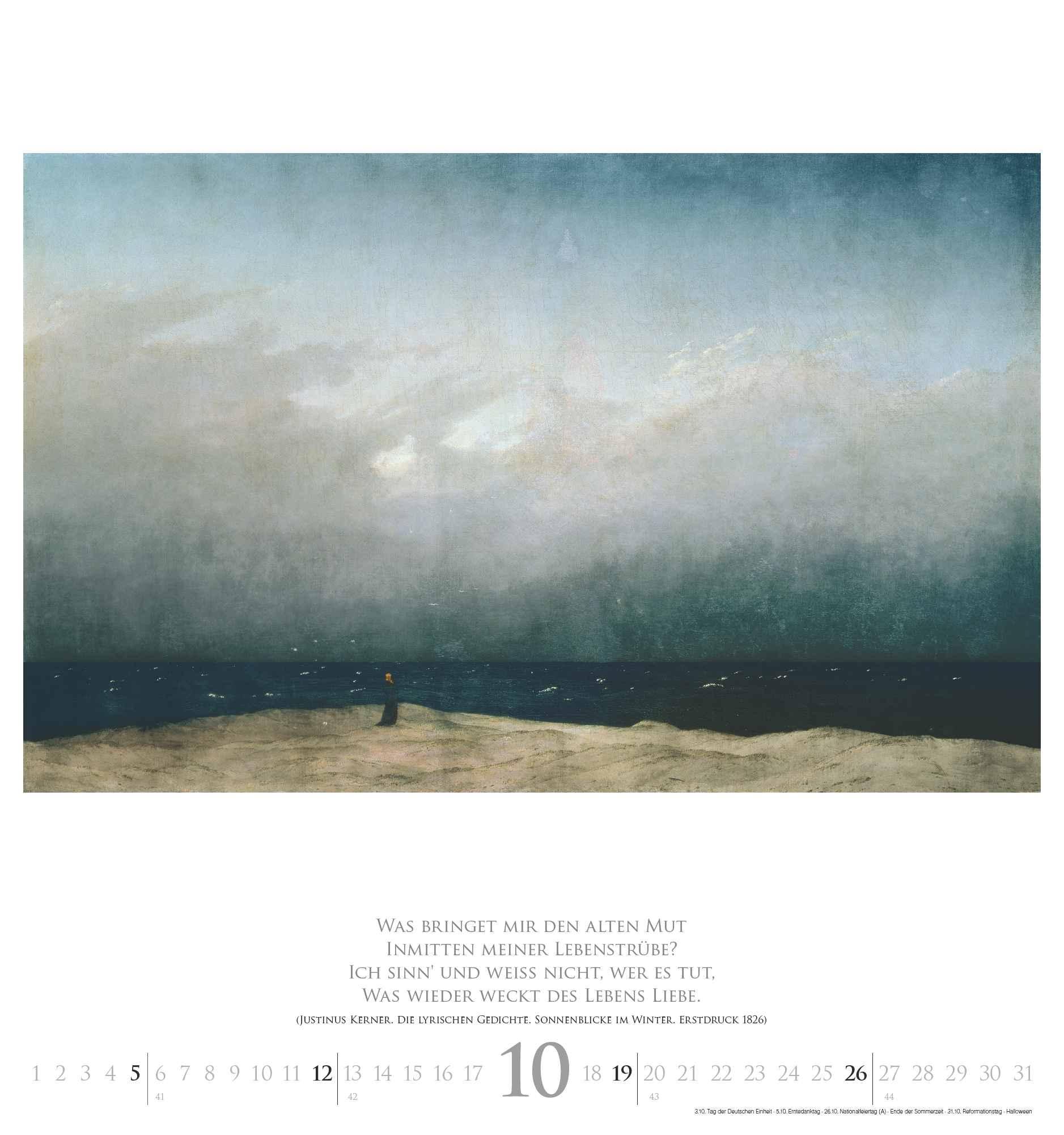 Caspar David Friedrich 2025 - Kunst-Kalender - Wand-Kalender - 45x48