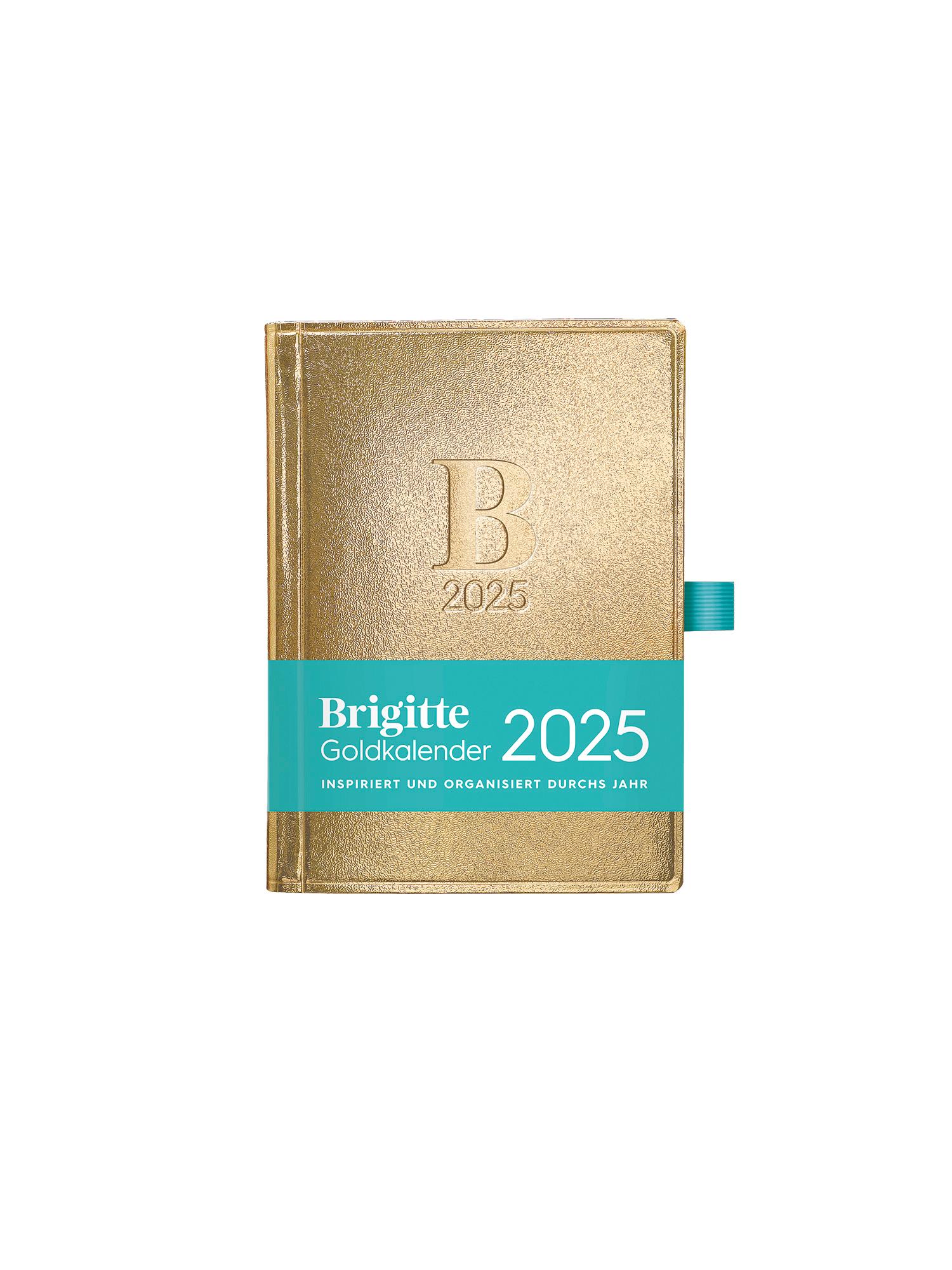 Brigitte Goldkalender 2025 - Buchkalender - Taschenkalender - Lifestyle  - 10x14