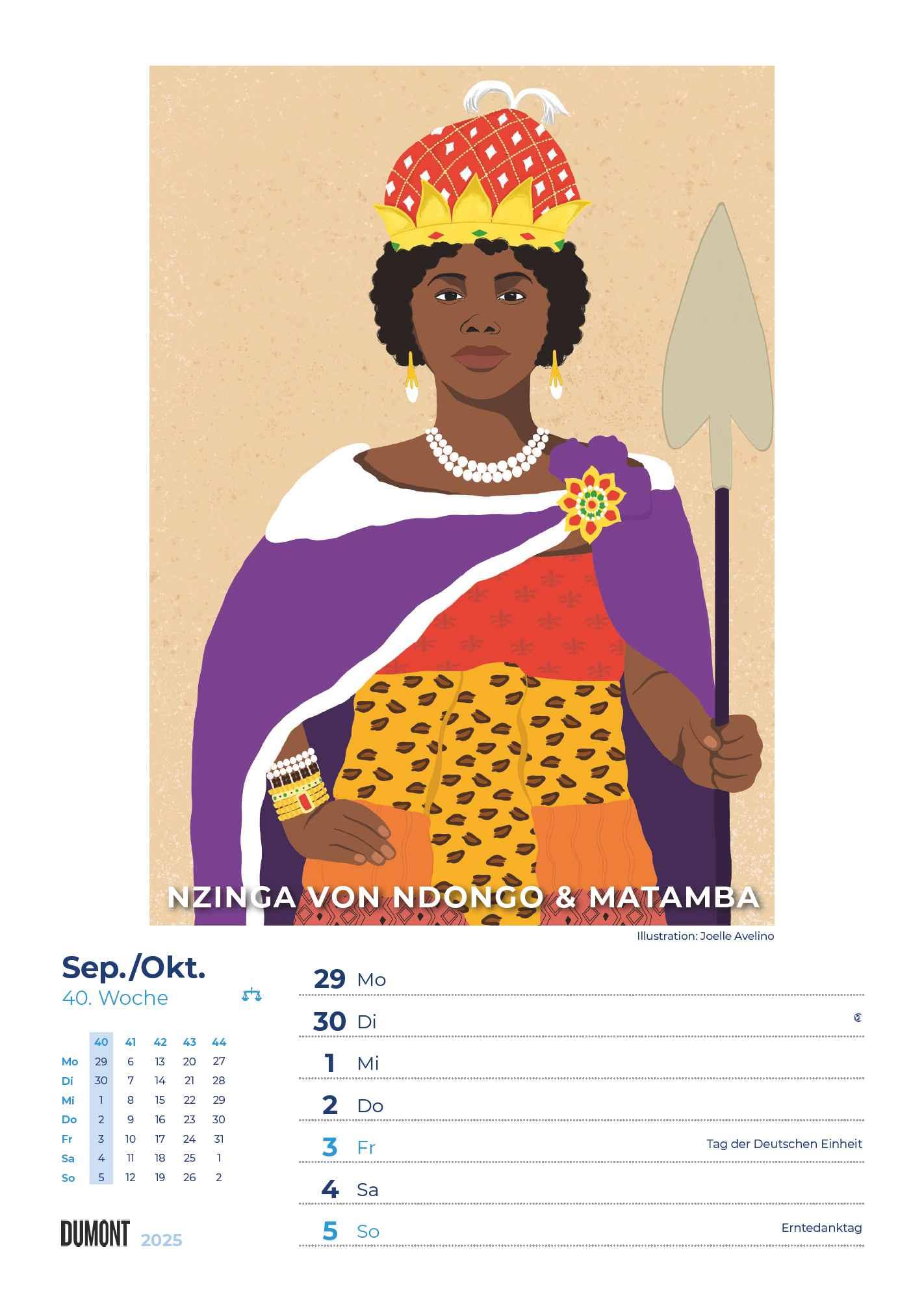 Starke Frauen Wochenkalender 2025 - Rebel Girls -  Porträts und Biografien auf 53 Wochenblättern - Format 21,0 x 29,7 cm - Spiralbindung