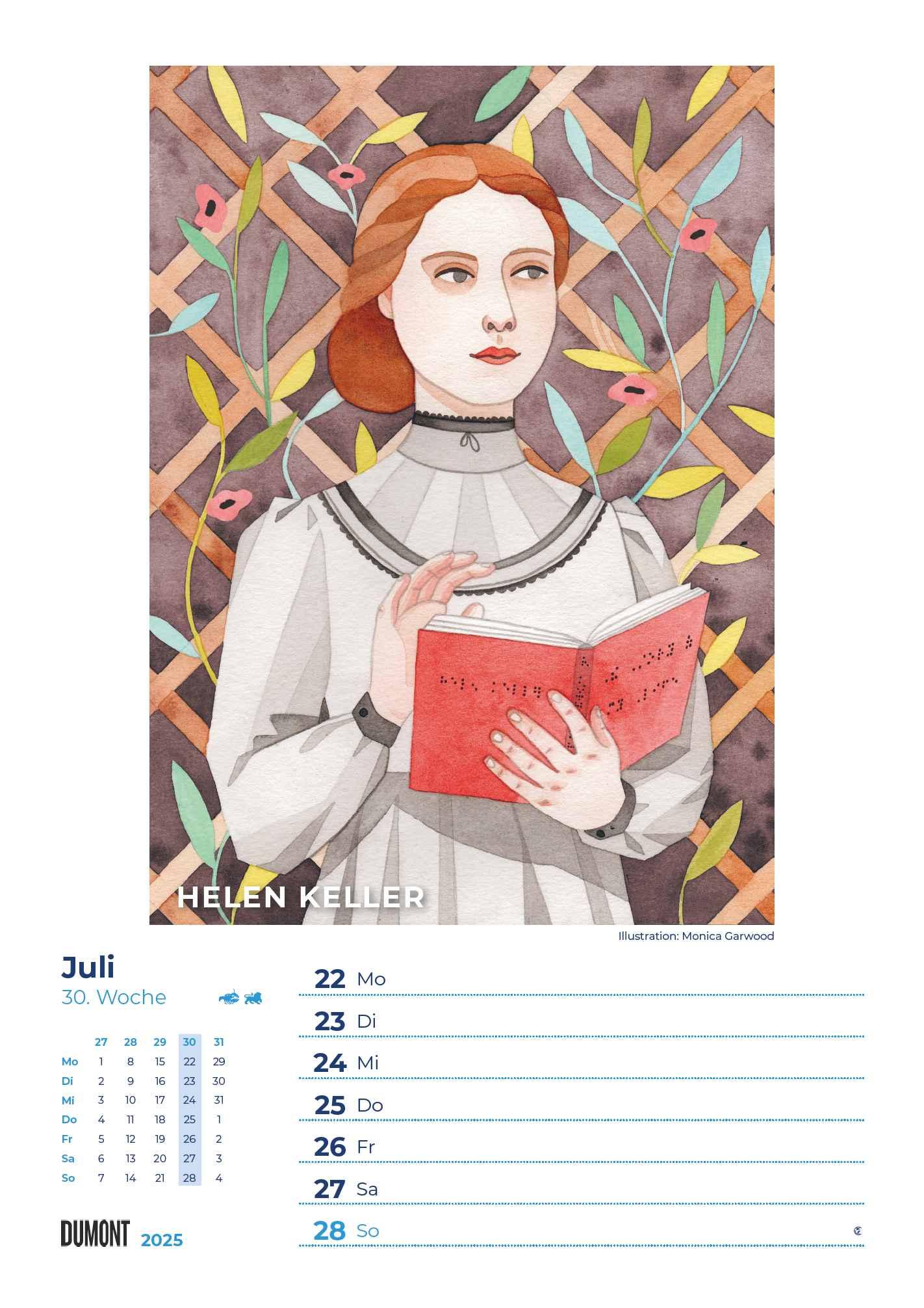 Starke Frauen Wochenkalender 2025 - Rebel Girls -  Porträts und Biografien auf 53 Wochenblättern - Format 21,0 x 29,7 cm - Spiralbindung