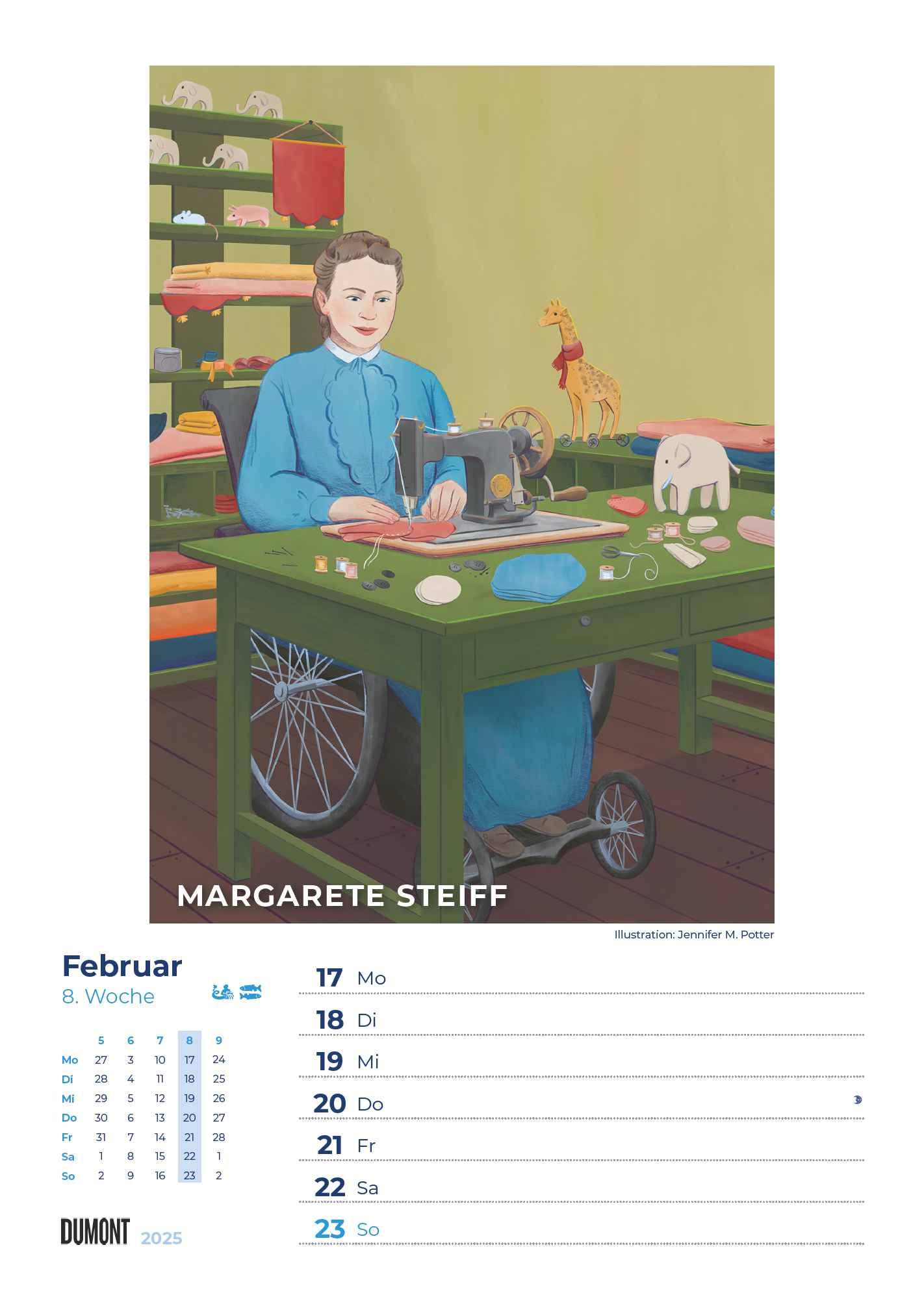 Starke Frauen Wochenkalender 2025 - Rebel Girls -  Porträts und Biografien auf 53 Wochenblättern - Format 21,0 x 29,7 cm - Spiralbindung