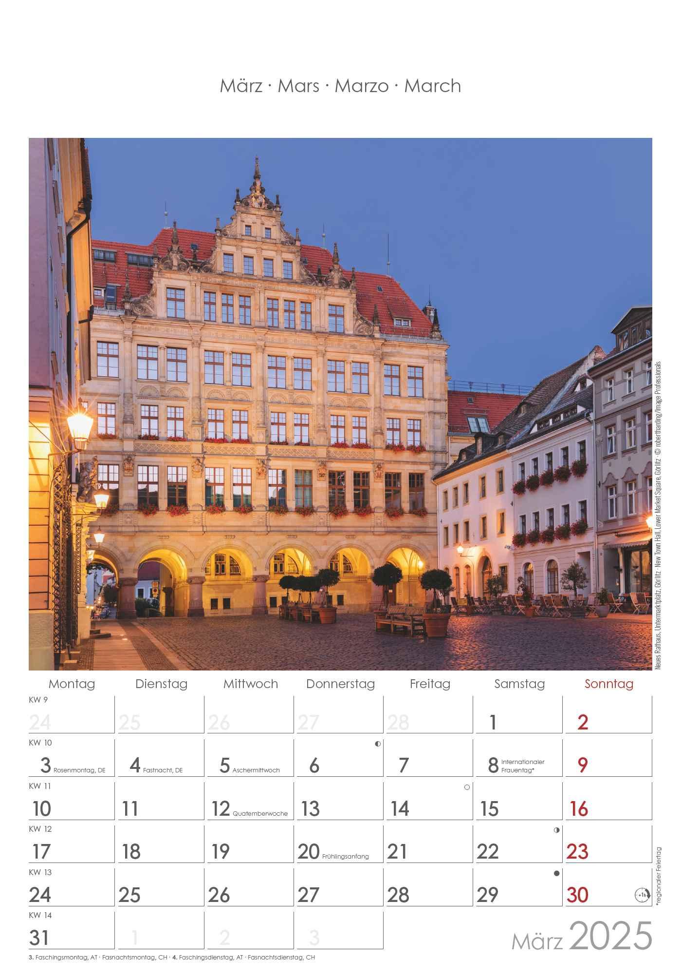 Sachsen 2025 - Bild-Kalender 23,7x34 cm - Regional-Kalender - Wandkalender - mit Platz für Notizen - Alpha Edition