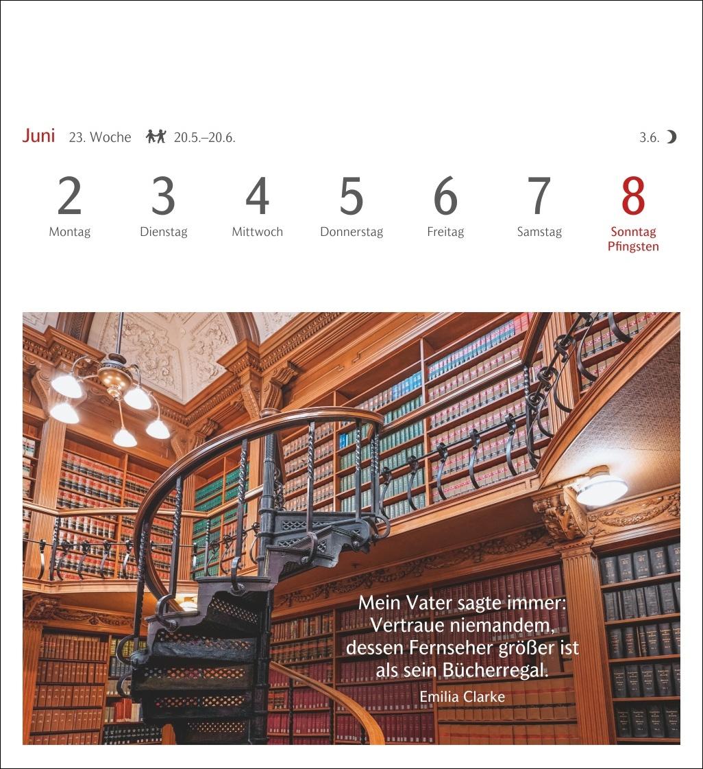 Die Welt der Bücher Postkartenkalender 2025 - Wochenkalender mit 53 Literaturpostkarten