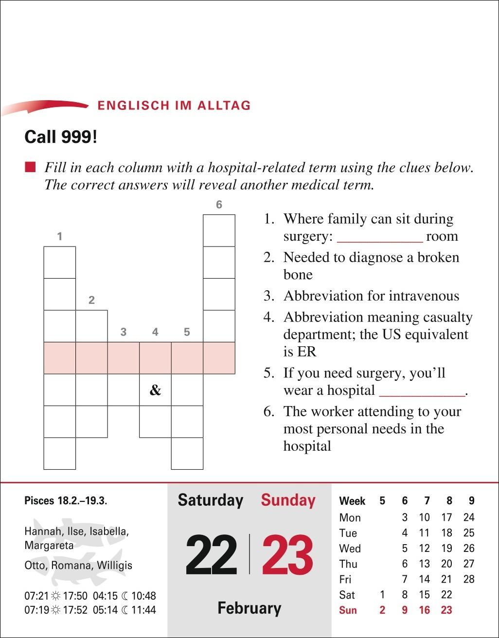 Englisch Sprachkalender 2025 - Englisch lernen leicht gemacht - Tagesabreißkalender