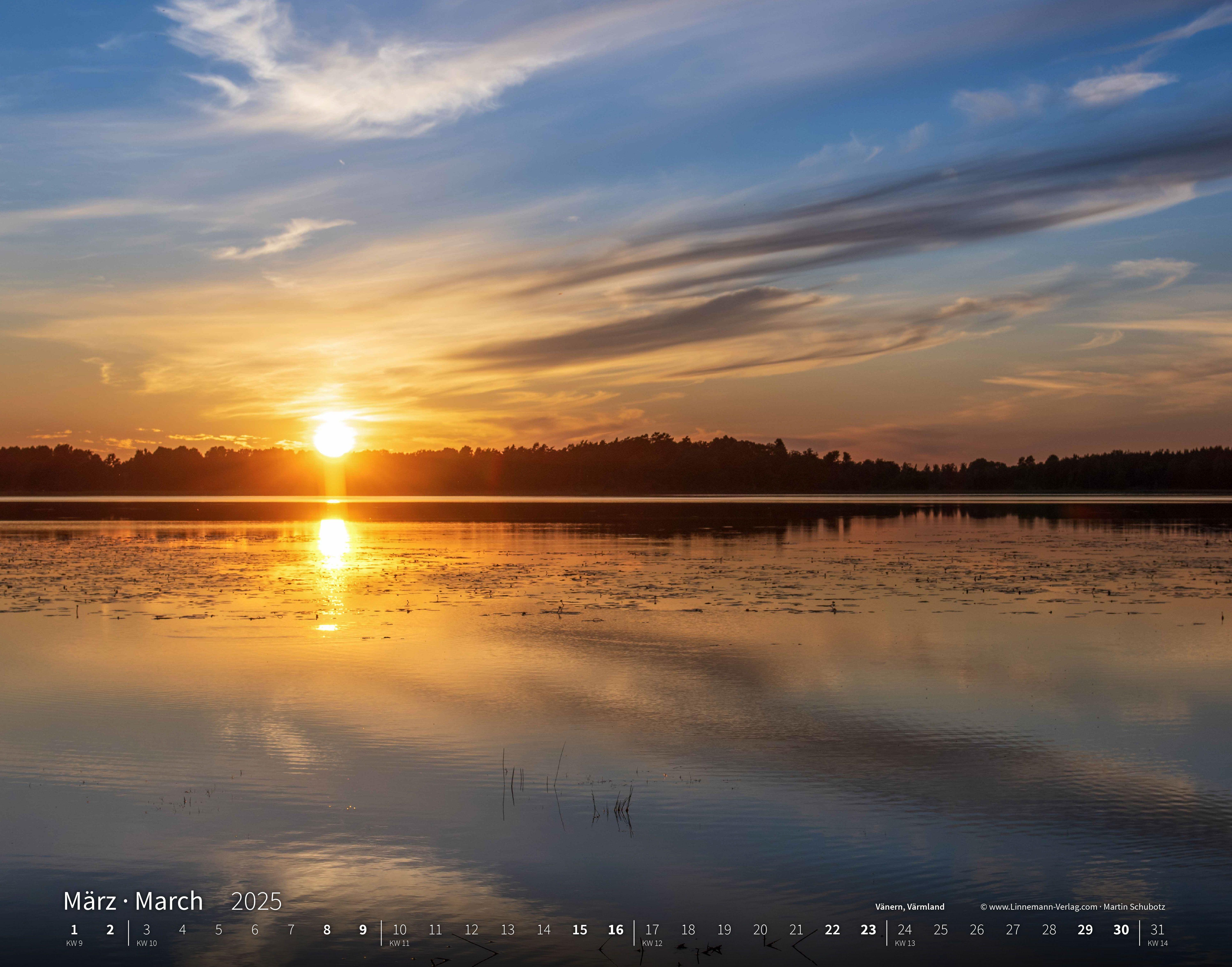 Schweden 2025 Großformat-Kalender 58 x 45,5 cm