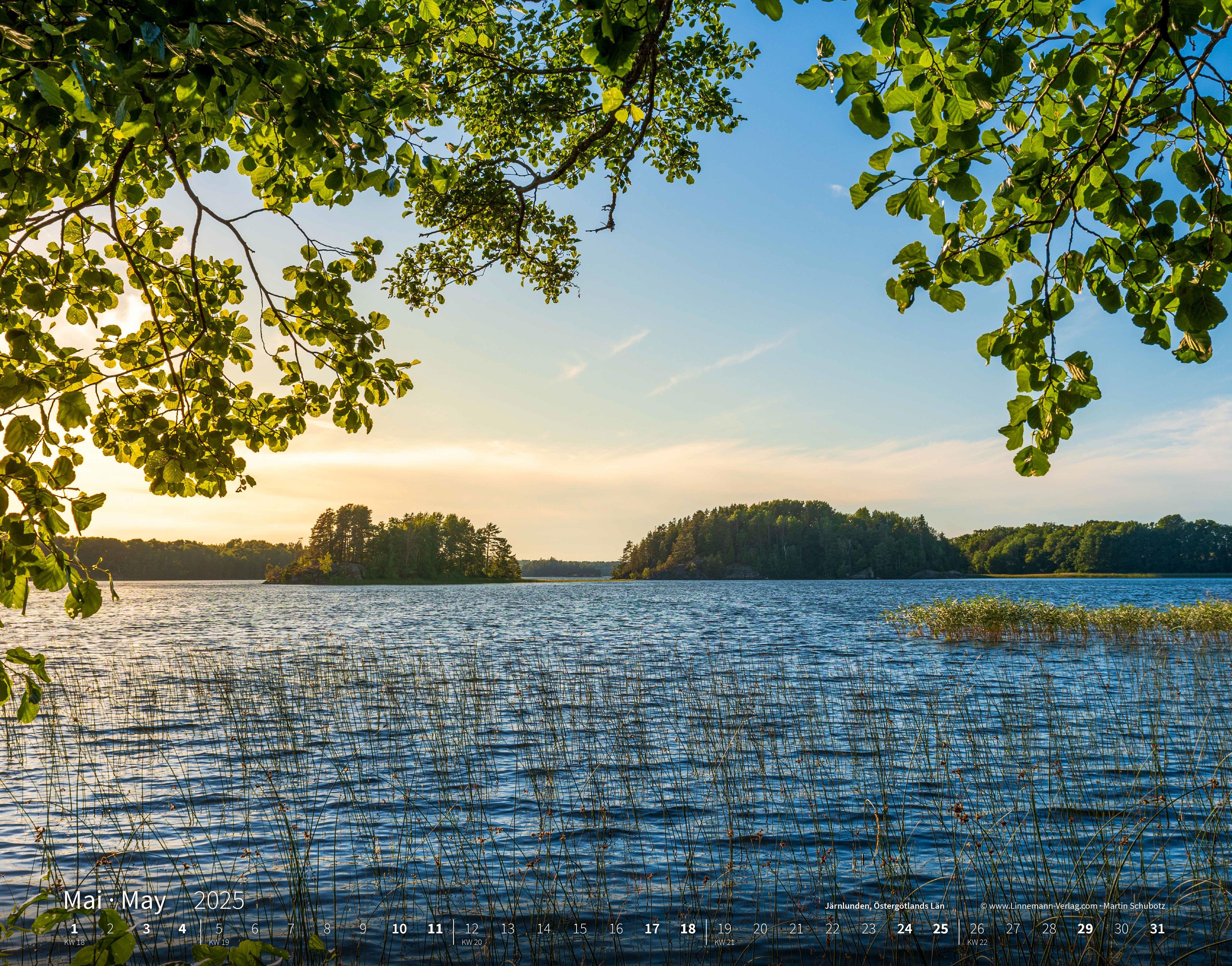 Schweden 2025 Großformat-Kalender 58 x 45,5 cm