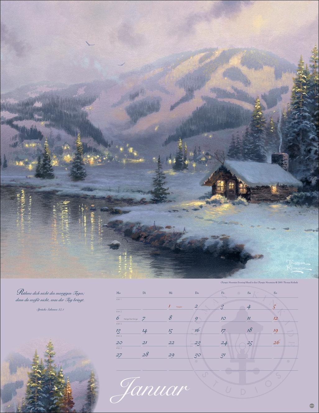 Thomas Kinkade: Land im Licht Kalender 2025