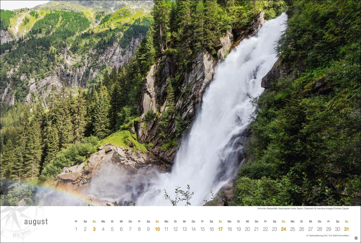 Österreich Globetrotter Kalender 2025 - Von weiter Bergwelt und klaren Seen