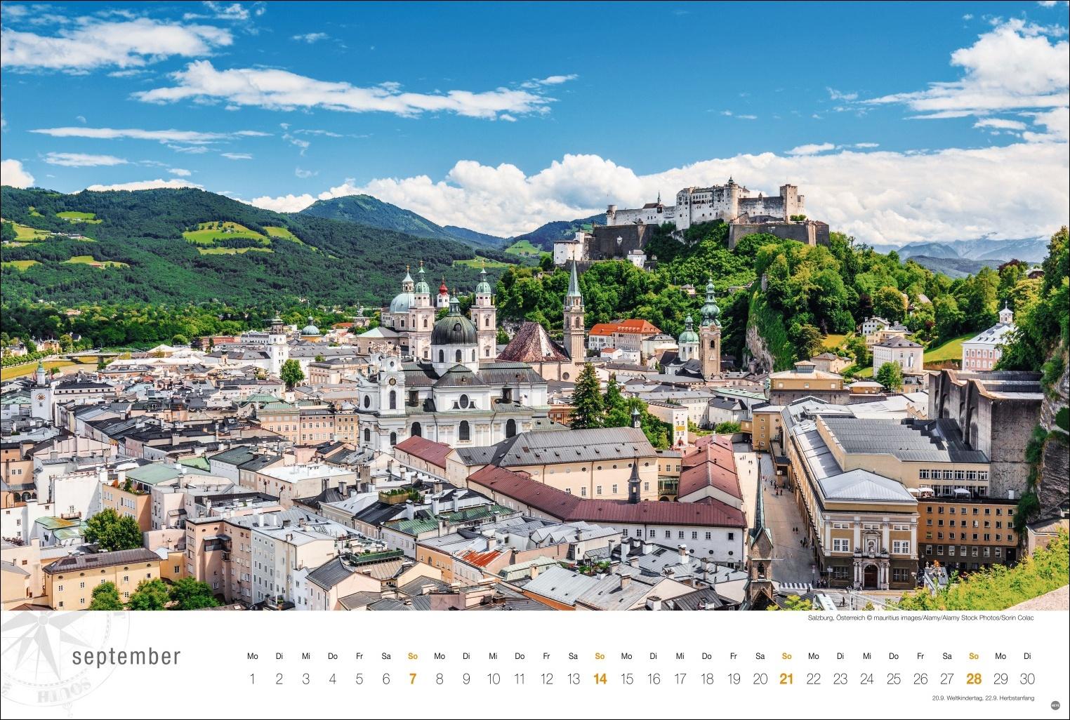 Österreich Globetrotter Kalender 2025 - Von weiter Bergwelt und klaren Seen