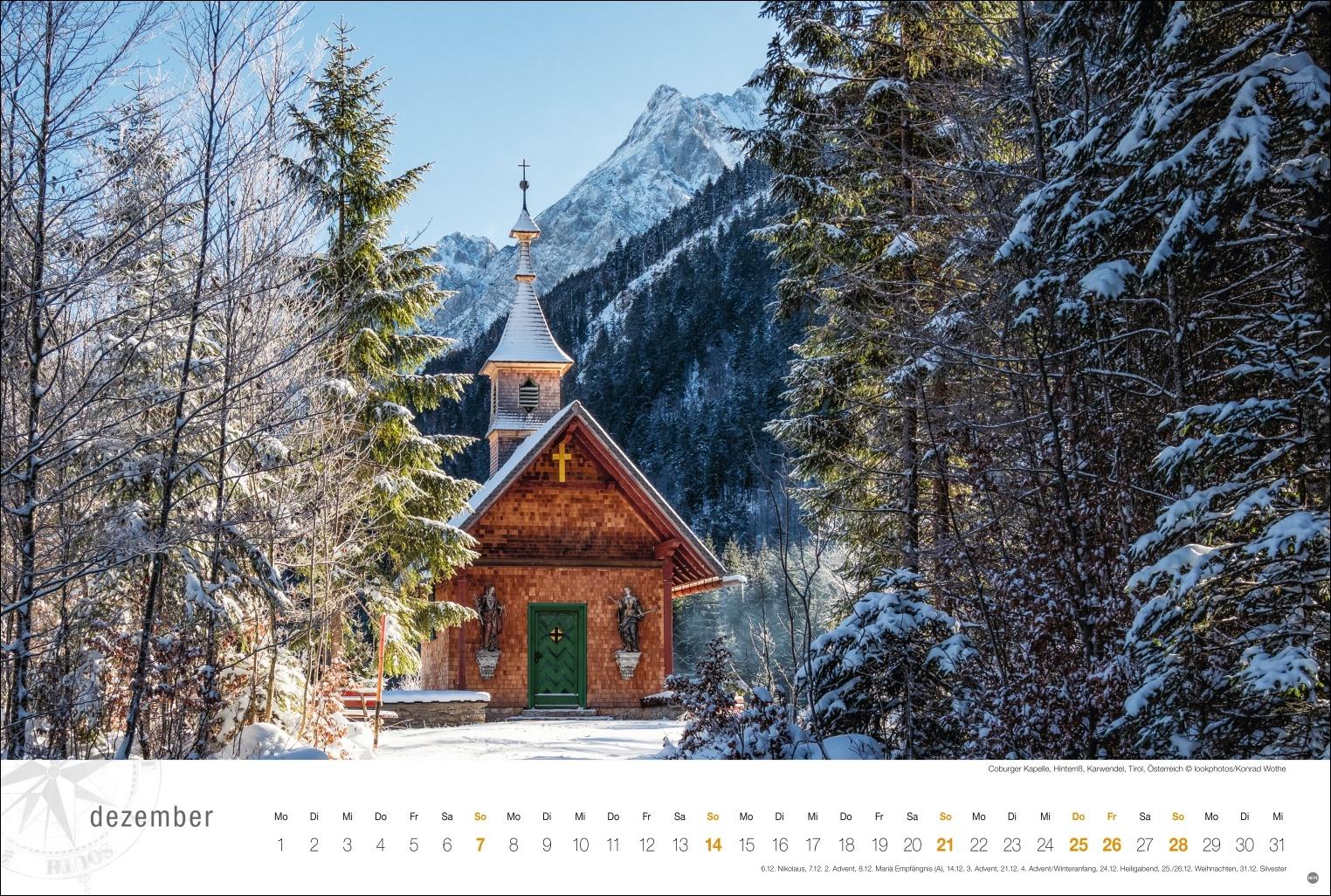 Österreich Globetrotter Kalender 2025 - Von weiter Bergwelt und klaren Seen