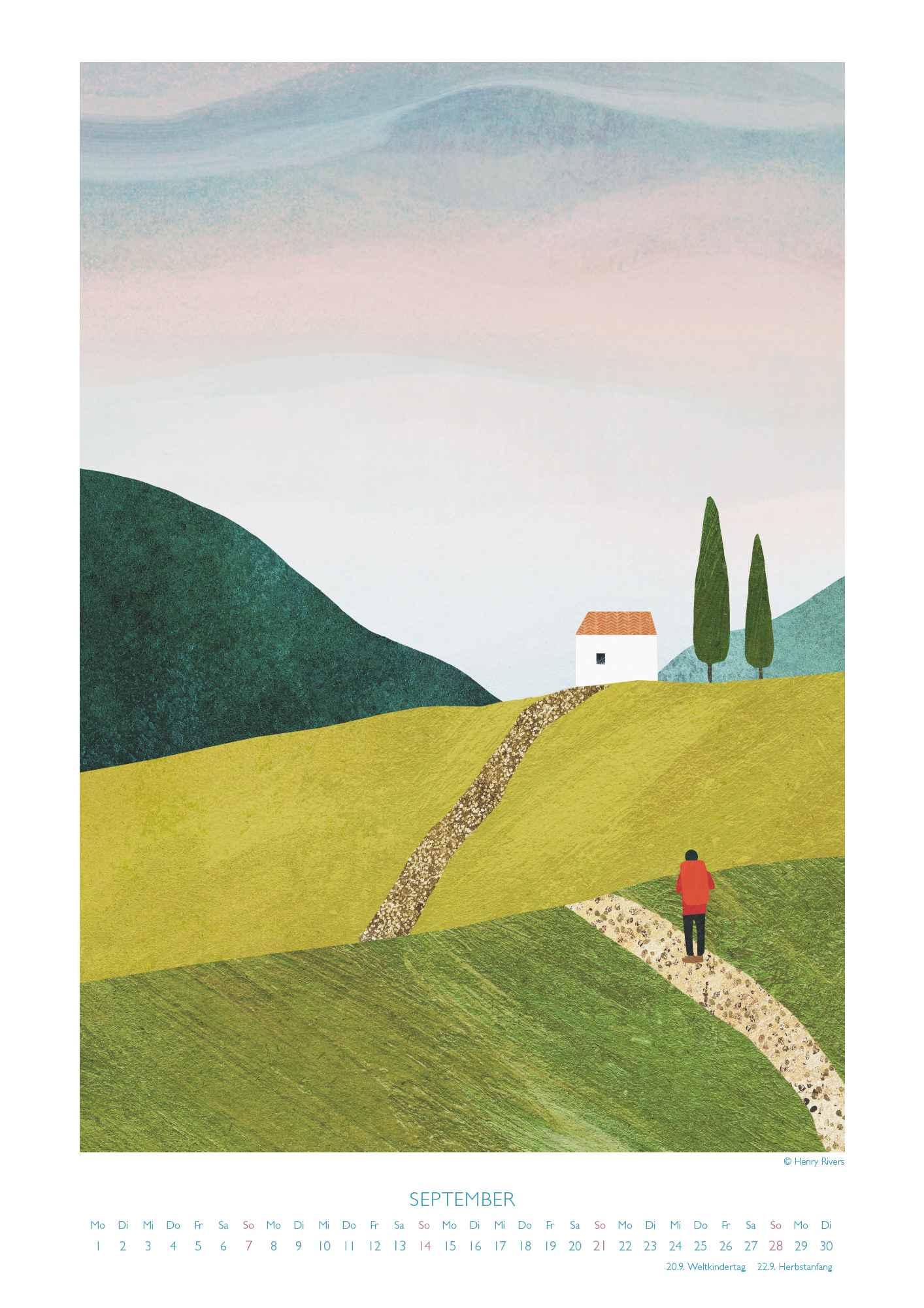 Feeling Nature 2025 - Outdoor-Illustrationen von Henry Rivers - Kalender von DUMONT- Wand-Kalender - 29,7 x 42 cm