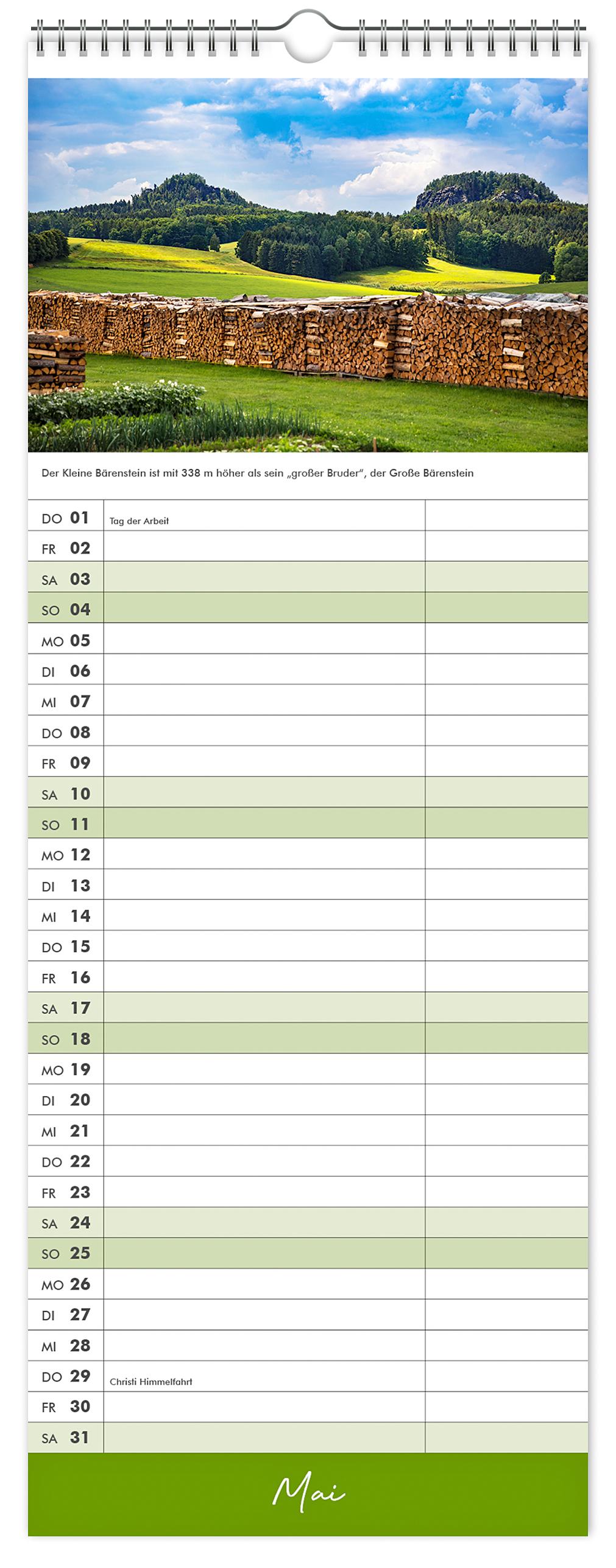 Küchenkalender Sächsische Schweiz 2025